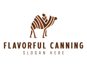 Mosaic Stripe Camel logo design