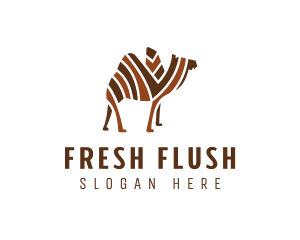 Mosaic Stripe Camel logo design