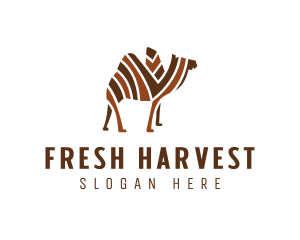 Mosaic Stripe Camel logo design