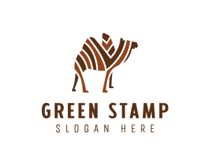 Mosaic Stripe Camel logo design