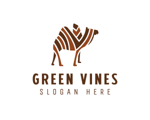 Mosaic Stripe Camel logo design