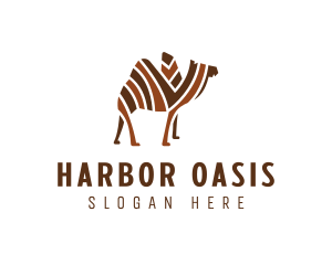 Mosaic Stripe Camel logo design