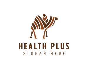 Mosaic Stripe Camel logo design