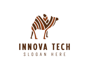 Mosaic Stripe Camel logo design