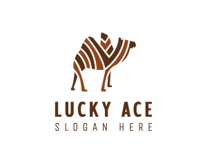 Mosaic Stripe Camel logo design