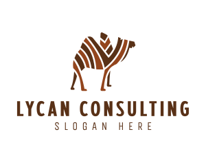 Mosaic Stripe Camel logo design