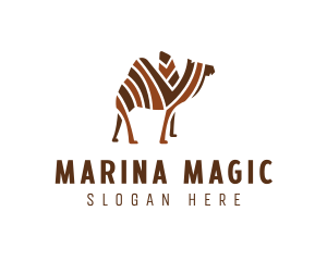 Mosaic Stripe Camel logo design