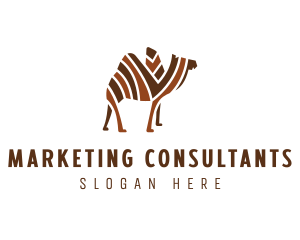 Mosaic Stripe Camel logo design