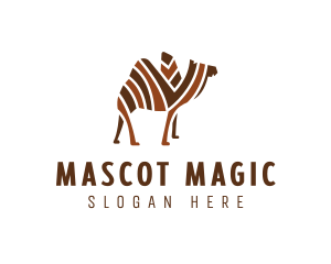 Mosaic Stripe Camel logo design