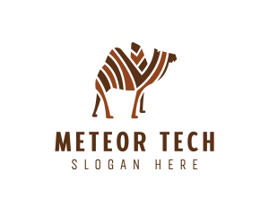 Mosaic Stripe Camel logo design