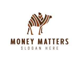 Mosaic Stripe Camel logo design