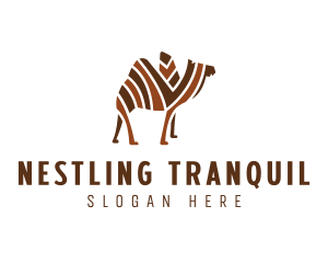 Mosaic Stripe Camel logo design