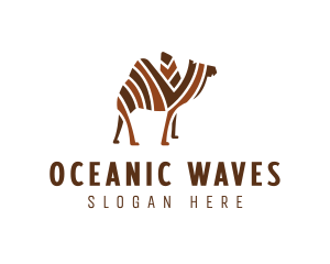 Mosaic Stripe Camel logo design