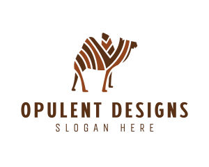 Mosaic Stripe Camel logo design