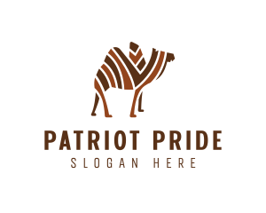 Mosaic Stripe Camel logo design