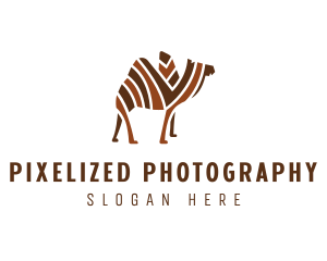 Mosaic Stripe Camel logo design