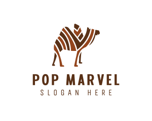 Mosaic Stripe Camel logo design