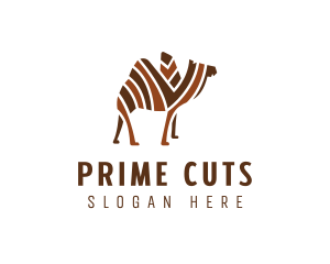 Mosaic Stripe Camel logo design