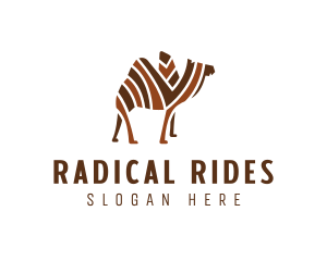 Mosaic Stripe Camel logo design