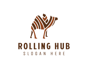 Mosaic Stripe Camel logo design