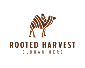 Mosaic Stripe Camel logo design