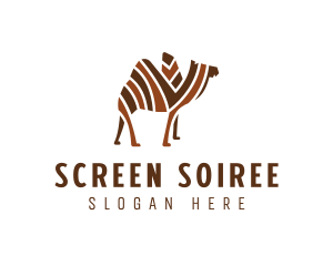 Mosaic Stripe Camel logo design