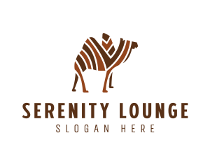 Mosaic Stripe Camel logo design