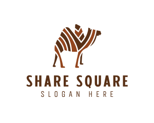 Mosaic Stripe Camel logo design