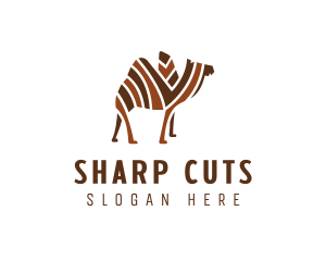 Mosaic Stripe Camel logo design