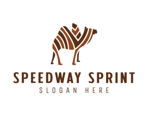 Mosaic Stripe Camel logo design