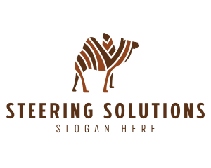 Mosaic Stripe Camel logo design