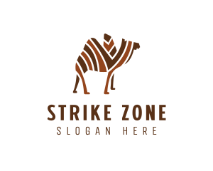 Mosaic Stripe Camel logo design