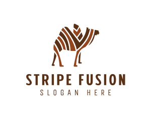 Mosaic Stripe Camel logo design