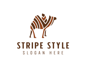 Mosaic Stripe Camel logo design