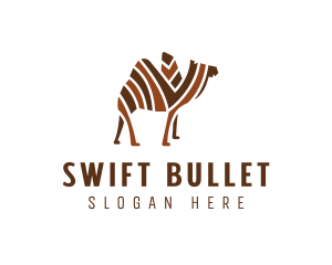 Mosaic Stripe Camel logo design