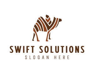 Mosaic Stripe Camel logo design