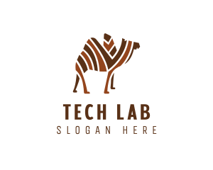 Mosaic Stripe Camel logo design