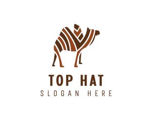 Mosaic Stripe Camel logo design