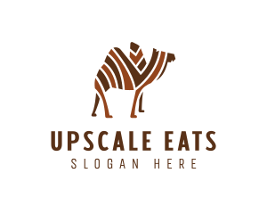 Mosaic Stripe Camel logo design