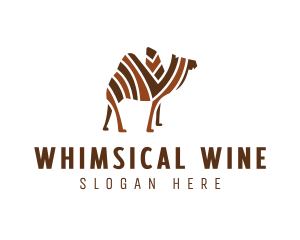 Mosaic Stripe Camel logo design