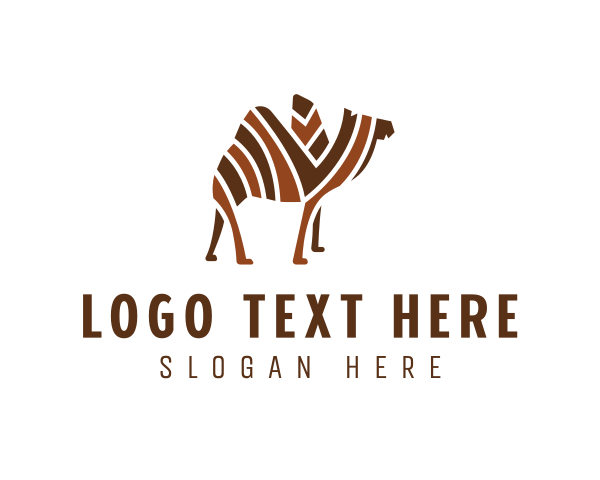 Mosaic Stripe Camel logo