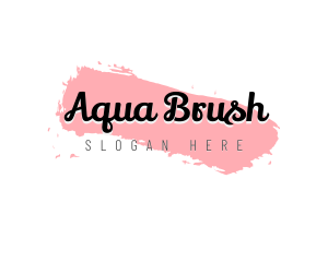 Cosmetics Smudge Paintbrush logo design