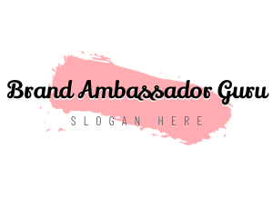 Cosmetics Smudge Paintbrush logo design