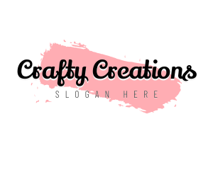 Cosmetics Smudge Paintbrush logo design