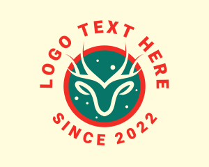 Christmas Deer Badge logo