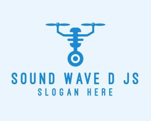 Audio Mic Drone logo design