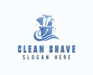 Sanitation Cleaning Bucket logo design