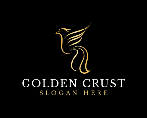 Elegant Golden Bird logo design