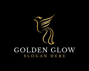 Elegant Golden Bird logo design