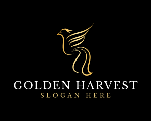 Elegant Golden Bird logo design